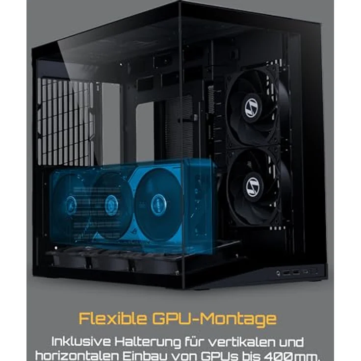 Lian Li O11 Dynamic Mini V2 Flow, Mini-ATX PC-Gehäuse in Schwarz mit 5x 120-mm-Lüftern und Tempered Glass – Bild 5
