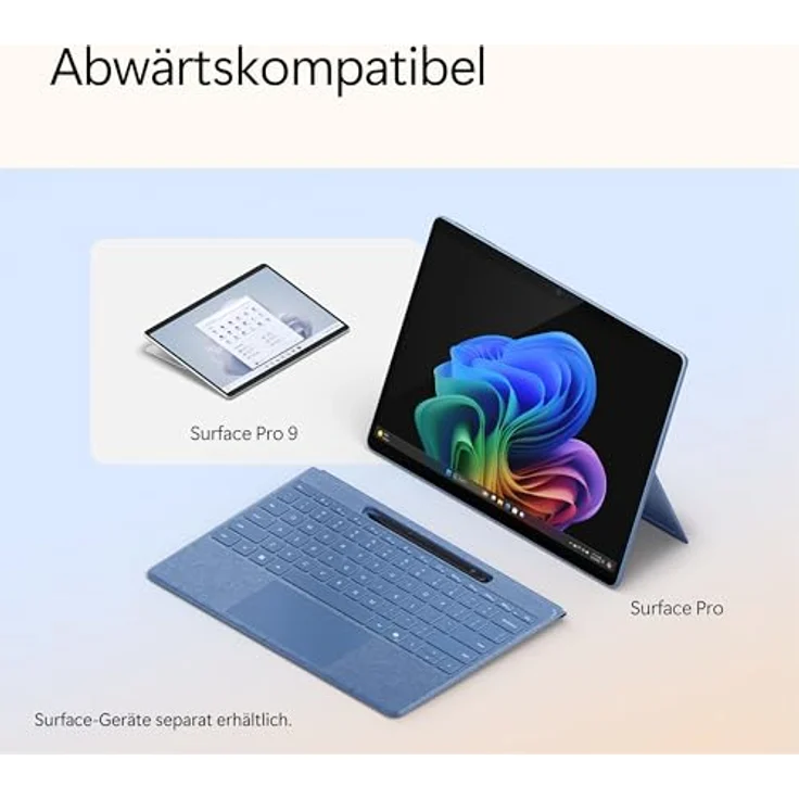 Microsoft Surface Pro Flex Keyboard mit Pen - blau, schnelles und präzises Tippen, Copilot auf Knopfdruck, kabellose Ladefunktion – Bild 9