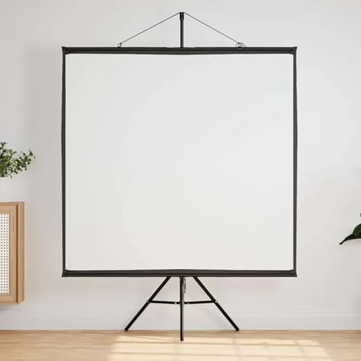 vidaXL Beamer Leinwand mit Stativ 67 Zoll 1:1, Heimkino-Leinwand, matte Bildschirmoberfläche, stabiles Stativ – Bild 5