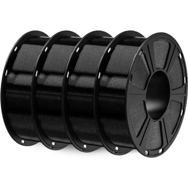 GEEETECH PETG Filament 1.75 mm, Schwarz, Hochfestes 3D Drucker Filament, 4kg Spule, Verwicklungsfrei und korrosionsbeständig – Bild 2
