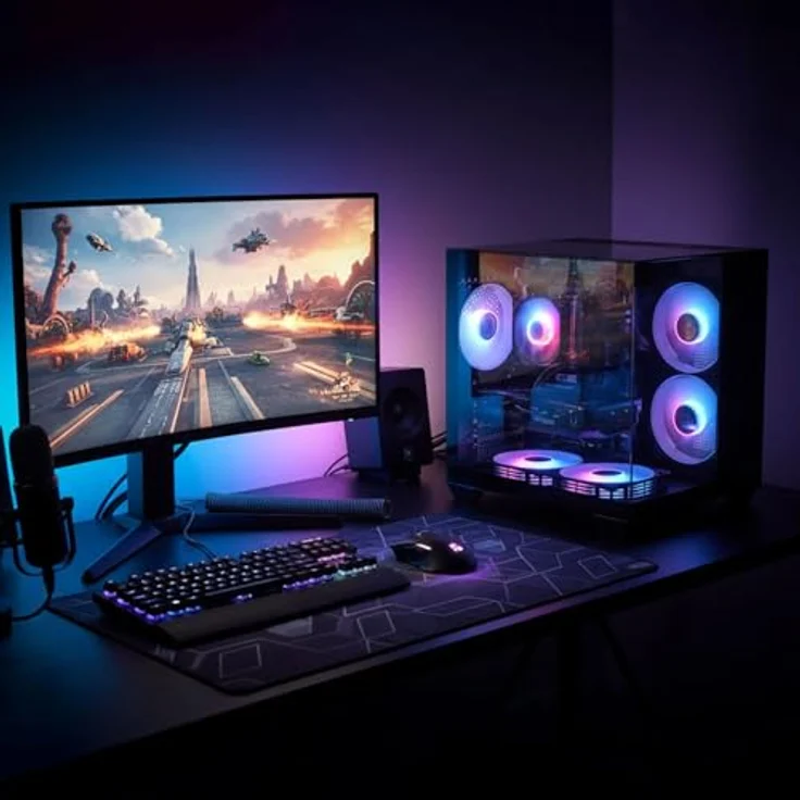 PC Store NCA Chronicle Gaming PC Triorama, Intel E5-2678v3, 12 Kerne, 16 GB RAM, 240 GB SSD, Nvidia GeForce RTX 3050, Luftkühlung, Windows 11, Schwarz – Bild 10