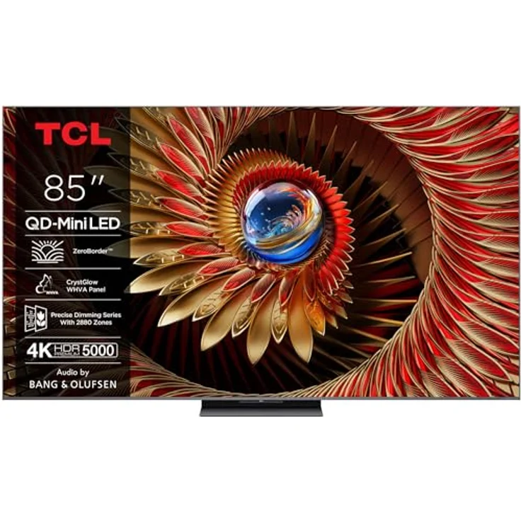 85" TCL 85C8K, 4K QLED Mini-LED Fernseher 144 Hz, HDR10+/Dolby Vision IQ, Google TV, UHD Upscaling, Smart TV, Sprachsteuerung – Bild 1