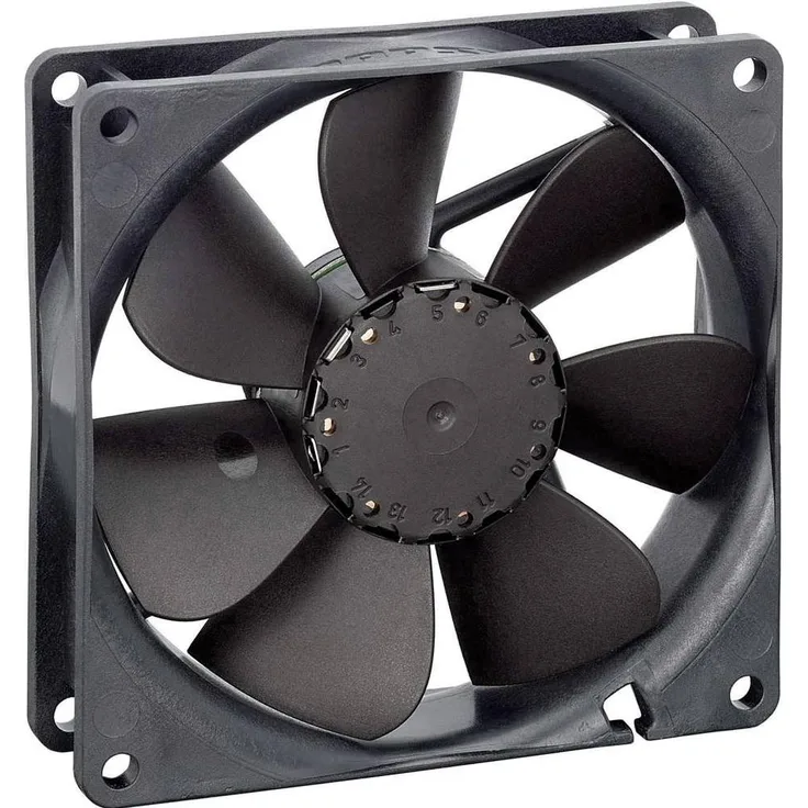Papst EBM Papst 3412NHH Axiallüfter 12 V/DC 100 m³/h (L x B x H) 92 x 92 x 25.4 mm (92 mm), PC Lüfter, Schwarz
