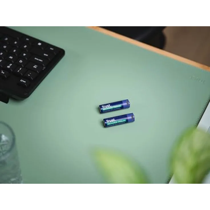 Trust 25584 Wiederaufladbarer Akku AA, 2er-Pack mit 1700 mAh, blaue/grüne Ausführung, USB-C Aufladung – Bild 5