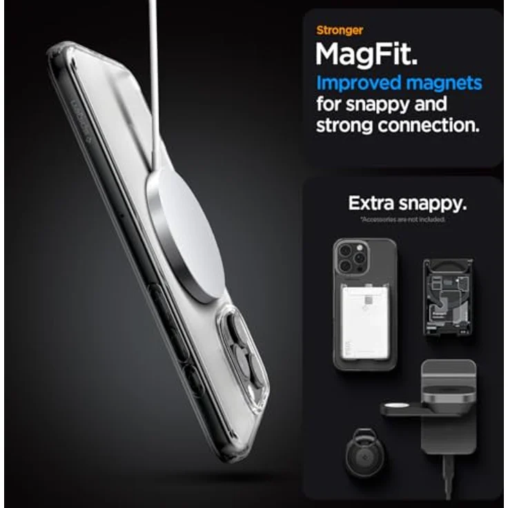 Spigen iPhone 16 Pro Hülle [Anti-Yellowing] Ultra Hybrid MagFit Case Transparent Dünn Slim -Frost Clear – Bild 5