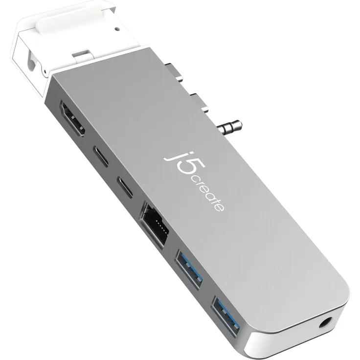 j5create JCD395 Dockingstation, HDMI bis 4K @ 60 Hz, USB4, ultraschlankes Design, MagSafe 3 Kompatibel