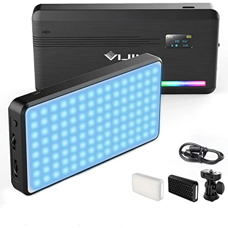VIJIM Ulanzi VL196 RGB LED Kamera Licht mit Einstellbarer Farbtemperatur (RGB + 2500K-9000K) und 3000mAh Akku für Vlog Studio Streaming – Bild 1