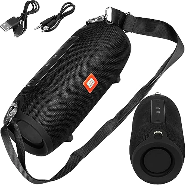 Blow BT500, Tragbarer Bluetooth Lautsprecher in Schwarz, mit Bass, SD, FM, USB und AUX Anschluss – Bild 1