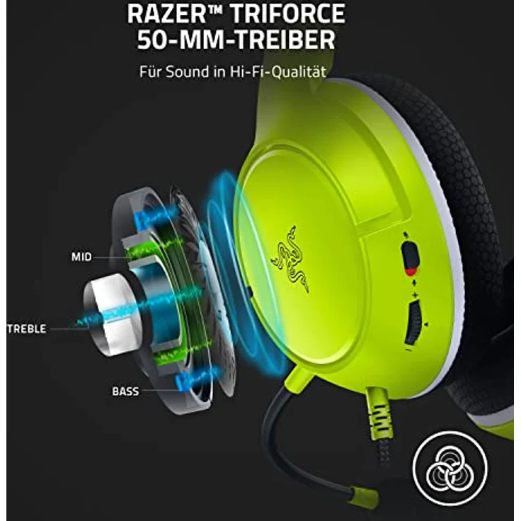 Razer Kaira X for Xbox Headset ohrumschließend kabelgebunden 3,5 mm Stecker Electric Volt für Xbox Series S, Xbox Series X – Bild 2