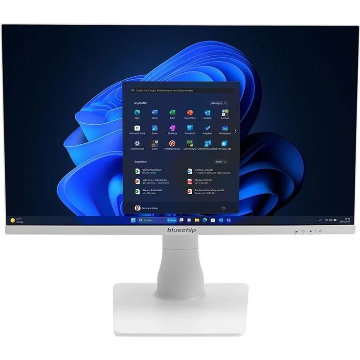 bluechip BUSINESSline AIO23500, All-in-One-PC mit Intel Core i5-14400, 16 GB RAM, 500 GB SSD, 23,8" Full HD IPS Display, Windows 11 Pro, Weiß