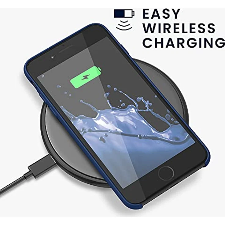 kwmobile TPU Case gummiert für Apple iPhone 7 / 8 Marineblau – Bild 5