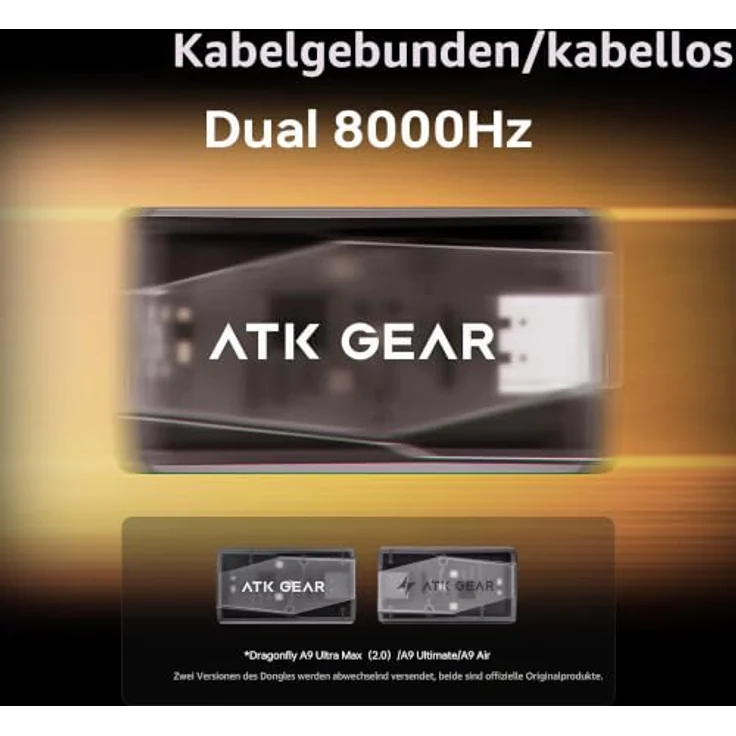 ATK Dragonfly A9 Air, Wireless Gaming Maus mit 300 Stunden Akkulaufzeit, 42.000 DPI, Shadow White – Bild 8