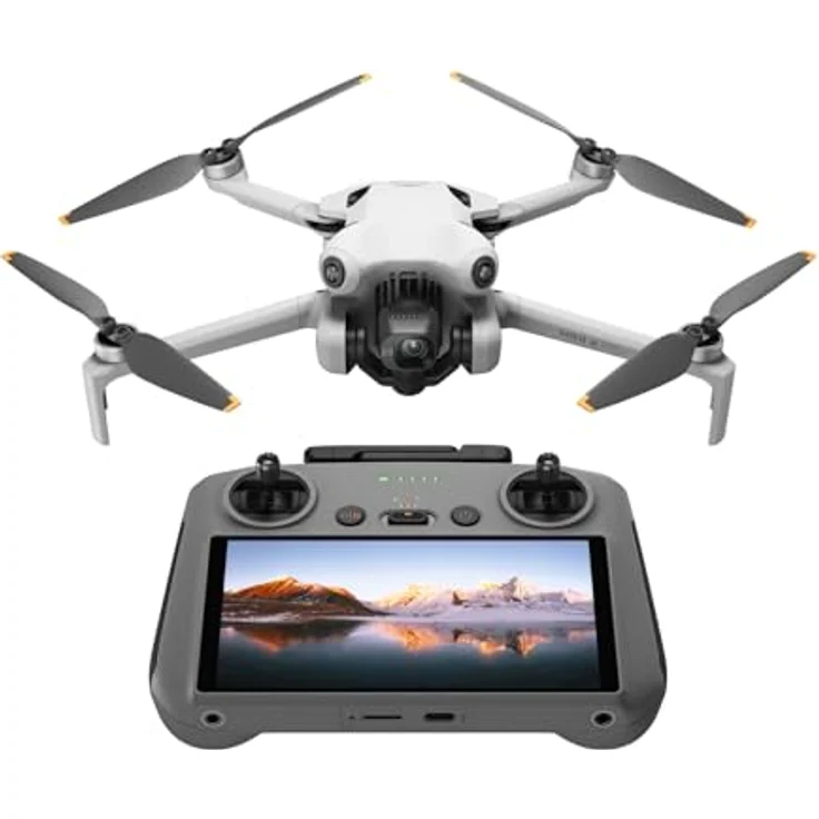 DJI Mini 4 Pro (DJI RC 2 Fernsteuerung), faltbare Mini-Drohne mit 4K-Kamera für Erwachsene, unter 249 g, 34 Minuten Flugzeit, 20 km Video-Übertragung, omnidirektionale Bilderkennung, Klasse-C0 – Bild 1