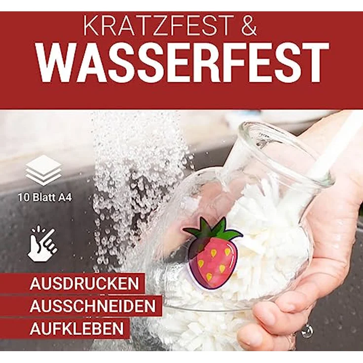 SKULLPAPER® Klebefolie Vinylfolie zum aufkleben und selbst gestalten - für Inkjet Tintenstrahldrucker (Transparent) – Bild 4