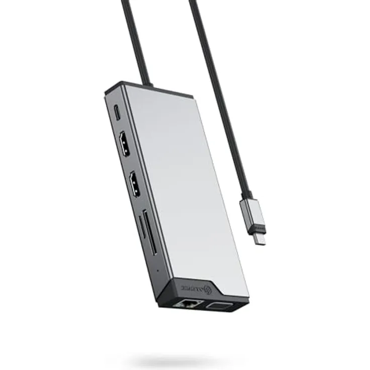 ALOGIC USB-C 12-IN-1 Triple Dockingstation mit Dual-Full-HD-Anzeige und 100 W Passthrough-Ladegerät