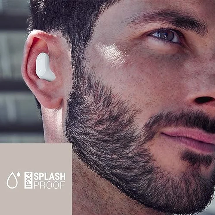 Energy Sistem Urban Beat, Bluetooth In-Ear Headset in Weiß, spritzwasserfest nach IPX4, Bluetooth 5.3, integriertes Mikrofon, bis zu 5 Stunden Akkulaufzeit – Bild 4