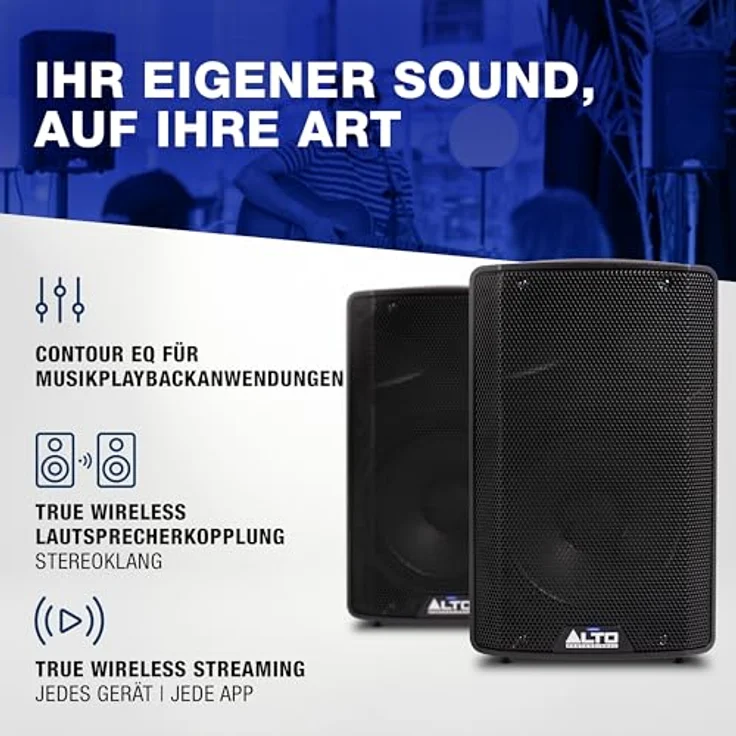 Alto Professional TX 410, Aktiver Standlautsprecher mit 350 W Class-D-Verstärker, Bluetooth und 10-Zoll Tieftöner – Bild 6