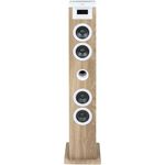 Thomson DS121CD Natural-White Partybox, Standlautsprecher mit Bluetooth, CD-Player, USB-Anschluss und FM-Radio, 60W Musikleistung