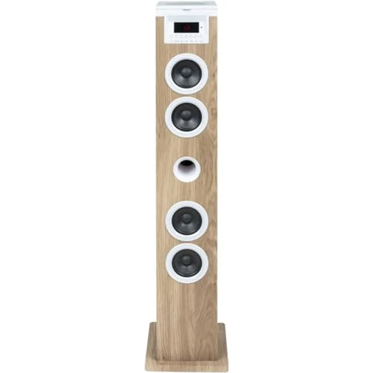 Thomson DS121CD Natural-White Partybox, Standlautsprecher mit Bluetooth, CD-Player, USB-Anschluss und FM-Radio, 60W Musikleistung – Bild 1