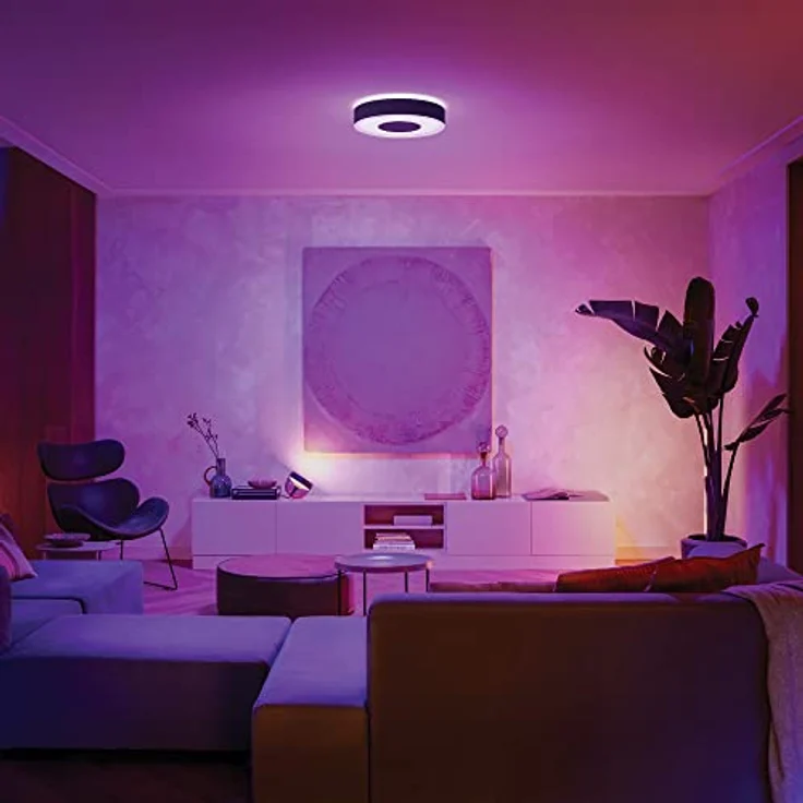Philips Hue White and Color Ambiance Infuse Deckenleuchte Schwarz M 2400 lm inkl. LED-Modul dimmbar – Bild 3