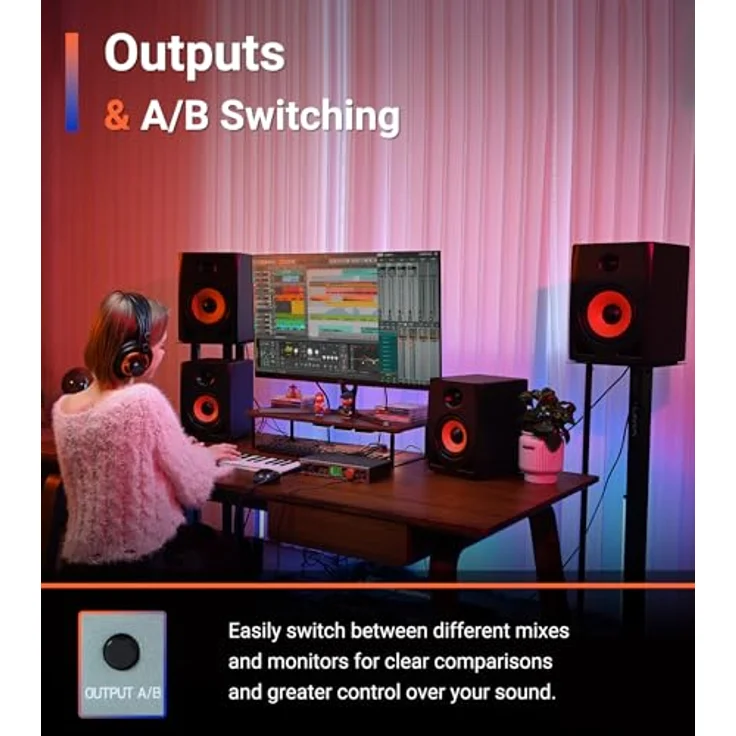 ESI Amber i4, 24-bit/192kHz USB-C Audiointerface mit 4 Ein-/4 Ausgängen, 4x TRS-Line-Eingänge und 2x Mic-Pre-Eingänge – Bild 5