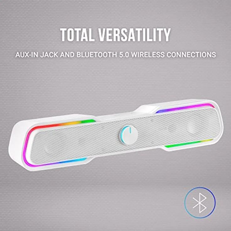 Mars Gaming MSBXW Weiß, RGB Soundbar, Bluethooth 5.0 + Jack 3.5, DSP Sound 10W – Bild 5