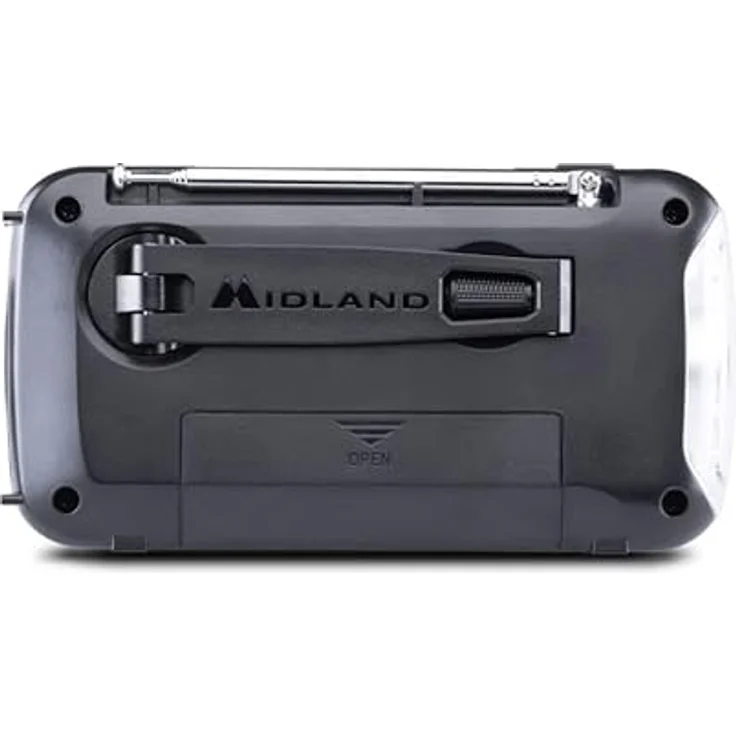 Albrecht Midland ER100 Notfallradio, 2600mAh Akku für bis zu 25 Stunden, FM/AM Empfang, Schwarz/Rot – Bild 2