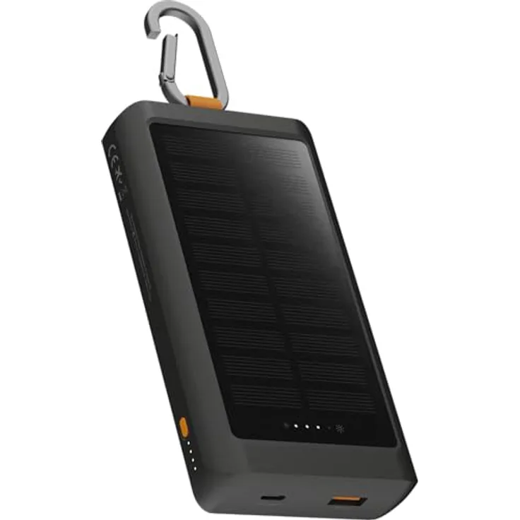Xtorm Go2 USB-C Solar Powerbank, 10.000mAh, Schwarz