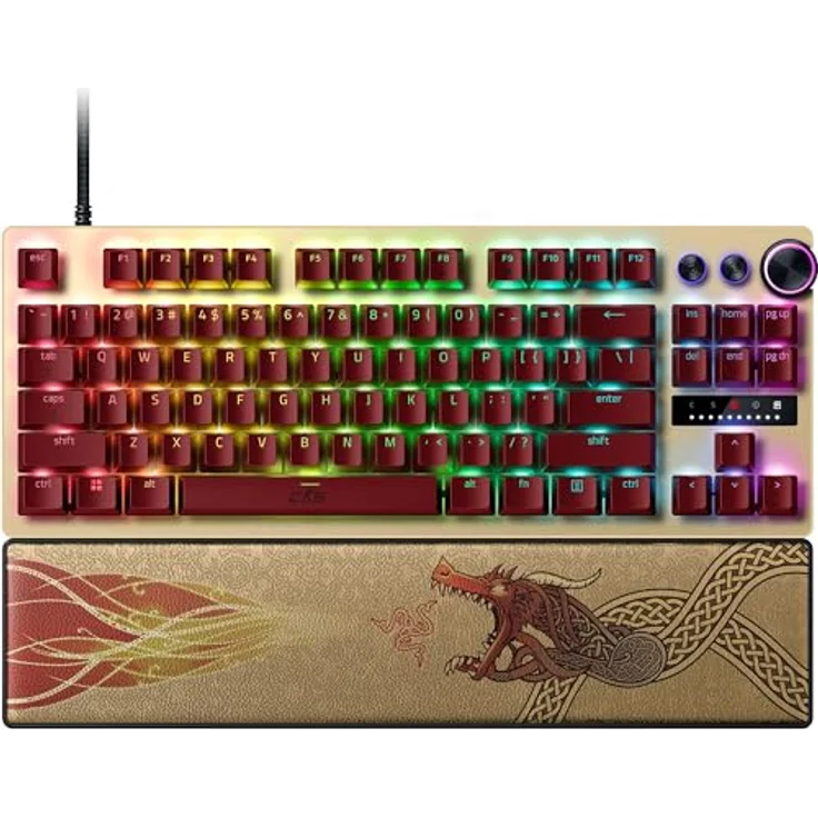 Razer Huntsman V3 Pro Tenkeyless (TKL) Gaming-Tastatur mit analogen optischen Switches, Snap Tap, Rapid Trigger, QWERTY US Layout - Dragon Lore Edition – Bild 1