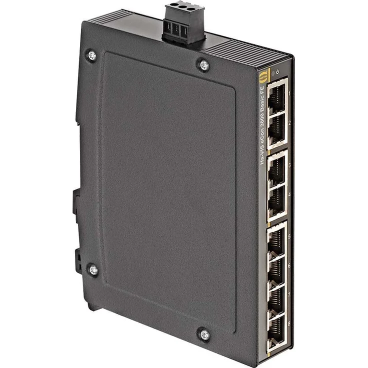 Harting Ethernet Switch 8x10/100, unmanaged, 8 Ports, IP30, Hutschienenmontage