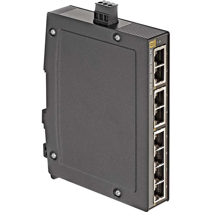 Harting Ethernet Switch 8x10/100, unmanaged, 8 Ports, IP30, Hutschienenmontage