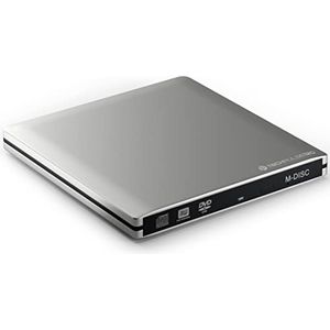 Bild für techPulse120 USB 3.1 Type C M-Disc externer DVDRW CDRW Brenner Writer Alu Silber Burner Superdrive Laufwerk DVD CD Ultra Slim für Computer Notebook Ultrabook Windows 10 Mac OS Apple iMAC MacBook