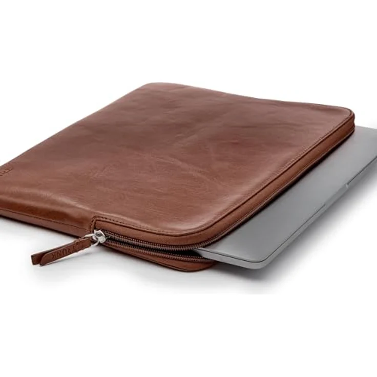 Trunk MacBook Pro Hülle, Ledertasche für 14" Apple Laptop, Braun, schlankes Design, maximaler Schutz – Bild 3