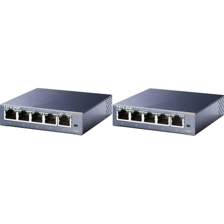 TP-Link TL-SG105 5-Port-Gigabit-Desktop-Switch 2er Pack, Netzwerk Switch der Marke TP-Link