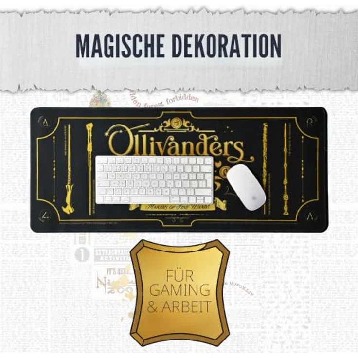 Thumbs Up Gaming Mauspad Harry Potter, Schreibtischunterlage mit Magical Locations, 70 x 30 cm, Olivanders – Bild 5