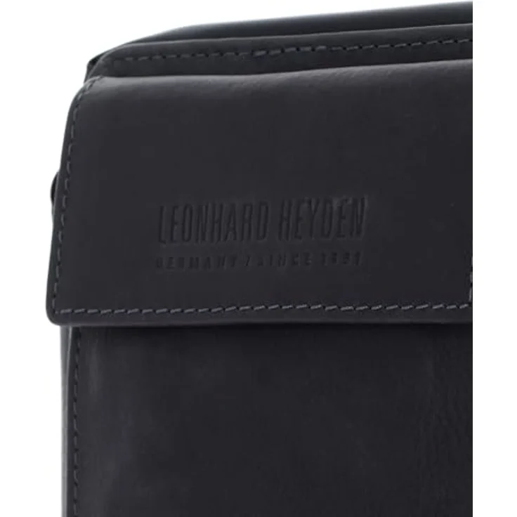 Leonhard Heyden Den Haag Handytasche aus 100% Leder, 11 cm x 4 cm x 18 cm, grau – Bild 5