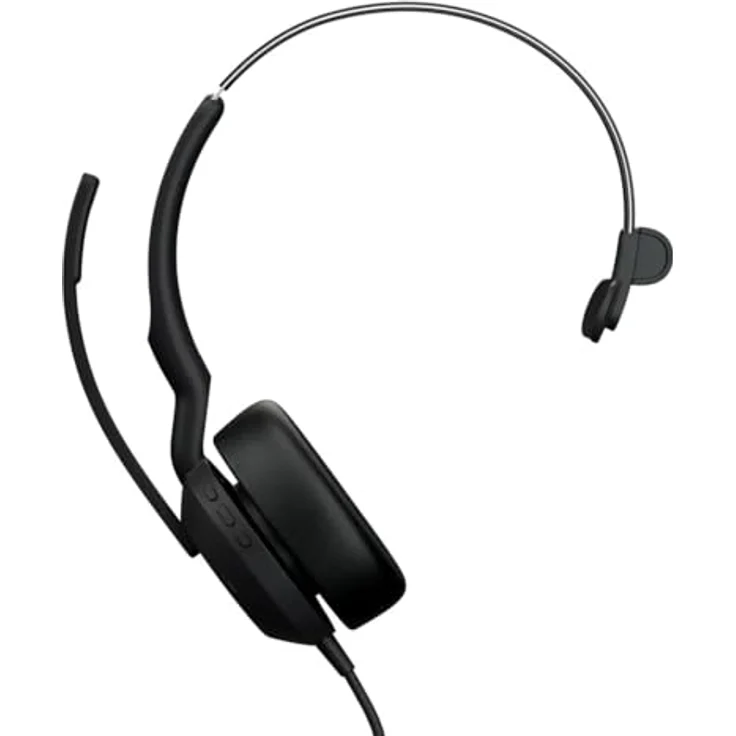 Jabra Evolve2 50, schnurgebundenes Mono Headset mit USB-A/USB-C, zertifiziert für Microsoft Teams, aktive Geräuschunterdrückung, geräuschunterdrückende Mikrofone – Bild 1