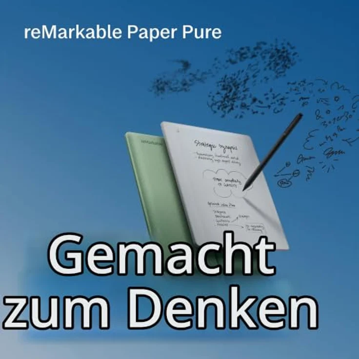 reMarkable Paper Pure, Grafiktablett mit Marker Plus, 10,3 Zoll Display, Sleeve Folio – Nebelgrün – Bild 2
