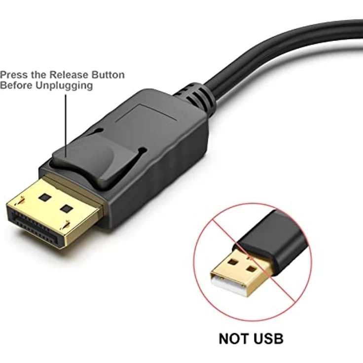 BENFEI 4K DisplayPort auf HDMI Adapter, 5er Set, Unidirektional, 3840x2160@30Hz, Kompatibel mit Laptop, PC, Monitor, TV, Projektor – Bild 3