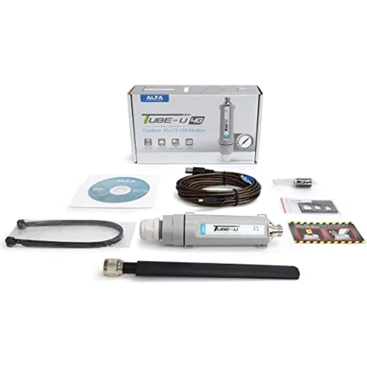 ALFA Network Alfa Tube-U4Gv2 Global, 4G/LTE-USB-Modem mit 150/50 Mbit/s, SIM-Steckplatz und Hochleistungs-Rundstrahlantenne – Bild 2