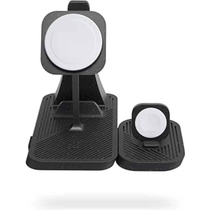 ZENS ZEAPMO3/00 kabelloses Ladegerät 4-in-1 Modular mit Funktion, MagSafe-Modul, 15W iPhone Ladefunktion, 30W USB-C Port, 5W AirPods Ladefläche, Apple Watch Erweiterung, 65W Netzteil, recyceltes Plastik, Qi-zertifiziert – Bild 4