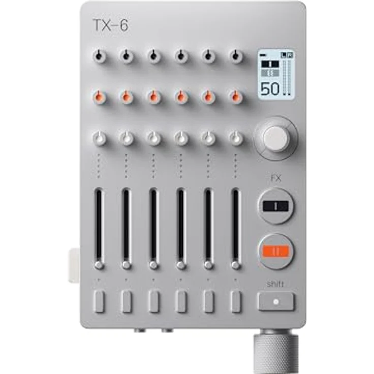 Teenage Engineering TX-6 tragbares 6-Kanal-Stereo-Mischpult und USB-Audio-Interface, Akku mit 8 Stunden Betriebszeit, BLE und USB-Midi, kompatibel mit iOS – Bild 1