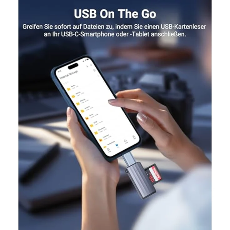 Syntech USB-C-auf-USB-Adapter, 2 USB-C-Stecker-auf-USB-3-Buchsen-Adapter, schnelle Datenübertragung bis zu 5 Gbit/s, kompatibel mit iPhone 16 Pro Max, MacBook Air Pro 2020 und weiteren Geräten, Blau – Bild 5