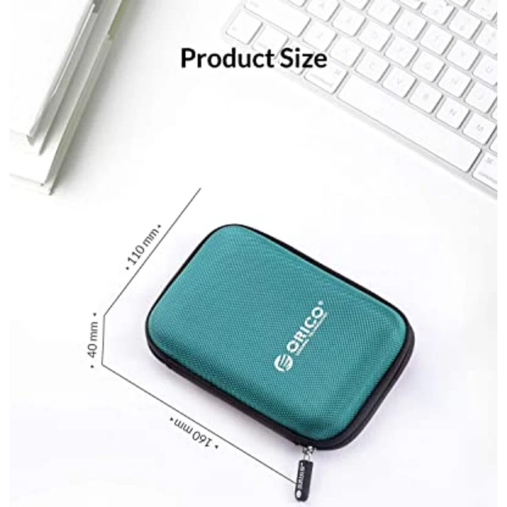 ORICO Festplattentasche Schutztasche Schutzbox EVA Wasserdicht Stoßsichere für 2,5 Zoll Externe Festplatten und SSD,Blau – Bild 7