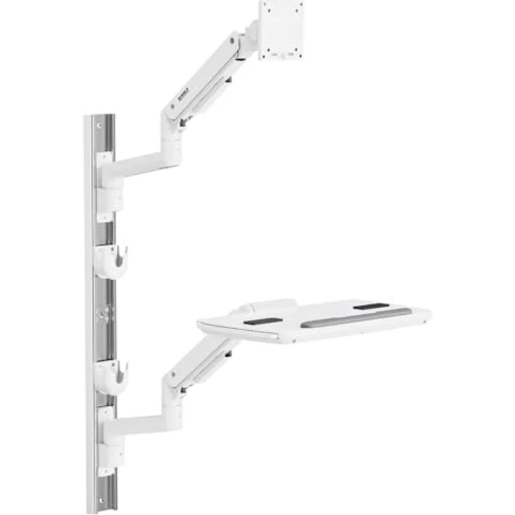 SpeaKa Professional Monitor-Wandhalterung SP-MM-961, Höhenverstellbar, schwenkbar und neigbar, Weiß, für Displays von 43,2 cm (17) - 124,5 cm (49), max. Tragkraft 20 kg – Bild 2