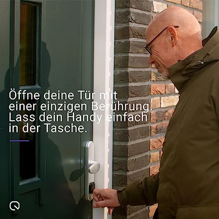 LOQED Touch Smart Lock Türschloss Schwarz - Elektronisches Türschloss Haustür - 256 bit Verschlüsselung - Smart Home Haustürschloss + Smartphone App - Smartes Türschloss Elektrisch – Bild 3