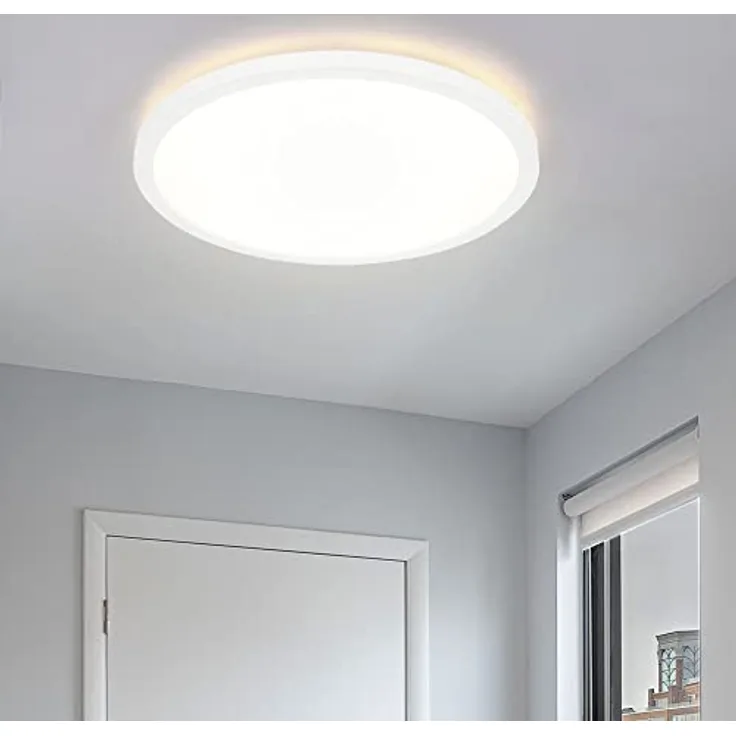 GLOBO LIGHTING LED Deckenleuchte 24 Watt Backlight Memory Funktion IP44 weiß opal rund