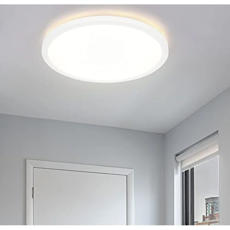 GLOBO LIGHTING LED Deckenleuchte 24 Watt Backlight Memory Funktion IP44 weiß opal rund – Bild 1