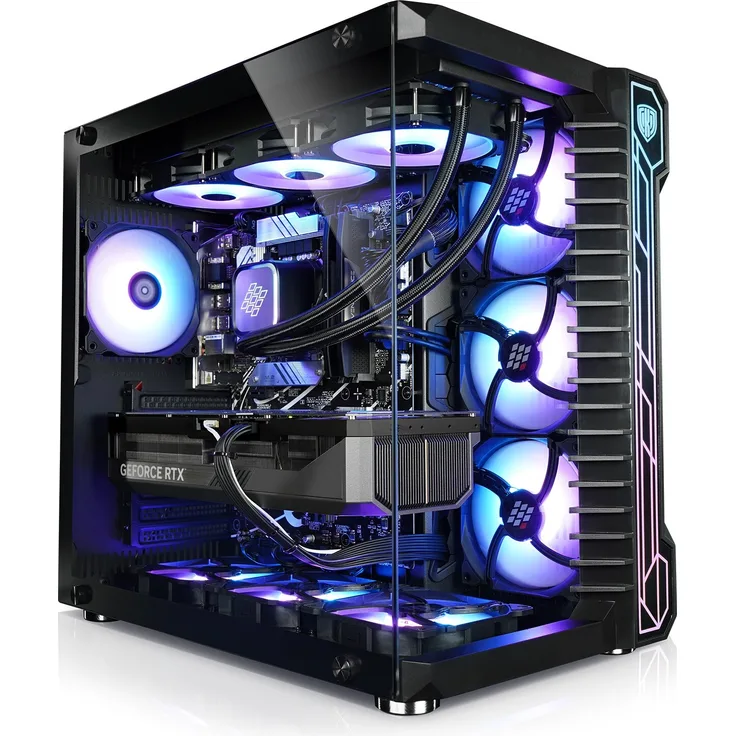kiebel.de Gaming PC Panorama XL IX AMD Ryzen 9 9950X, 64GB DDR5, NVIDIA RTX 5090 32 GB, 2TB SSD, Windows 11, Gaming PC