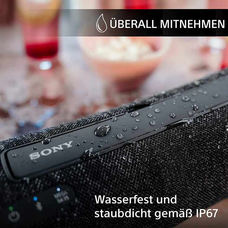 Sony SRS-XG300, Bluetooth-Lautsprecher, wasserfest, IPX67, Schwarz  – Bild 7
